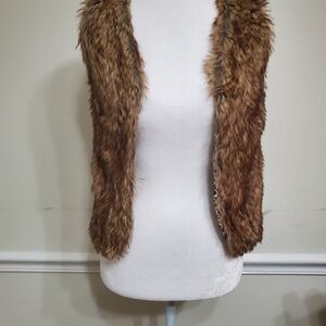 Red Camel Kids Faux Fur Vest - Brown